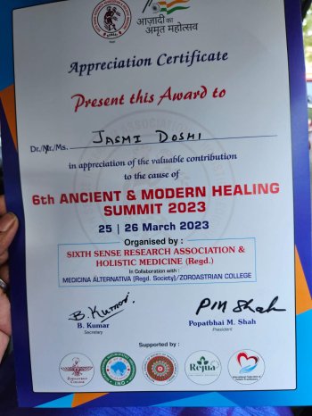 Dr. Jasmi Doshi at 6th Ancient & Modern Healing Summit 2023